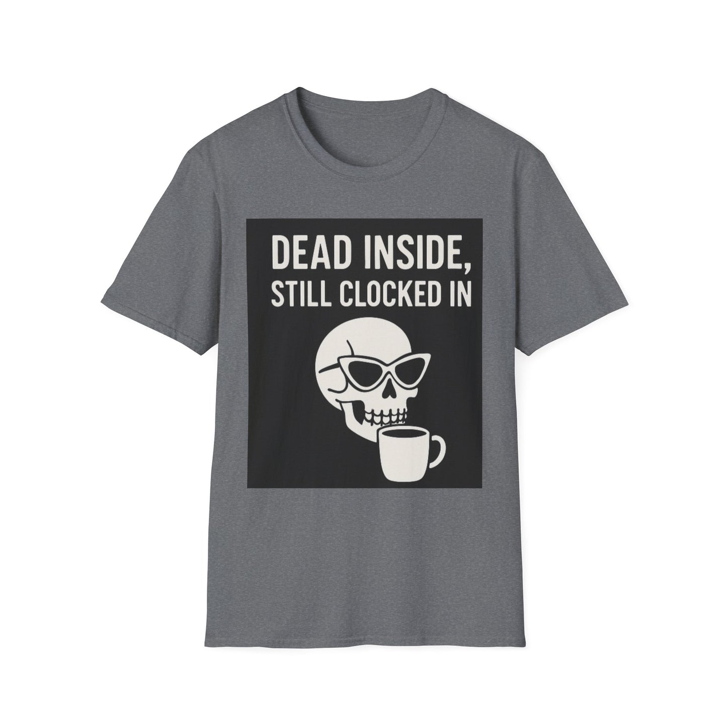 Funny Coffee Lover's T-Shirt, Unisex Graphic Tee, Dead Inside Design, Gift for Coffee Enthusiasts, Perfect for Work and Casual Wear