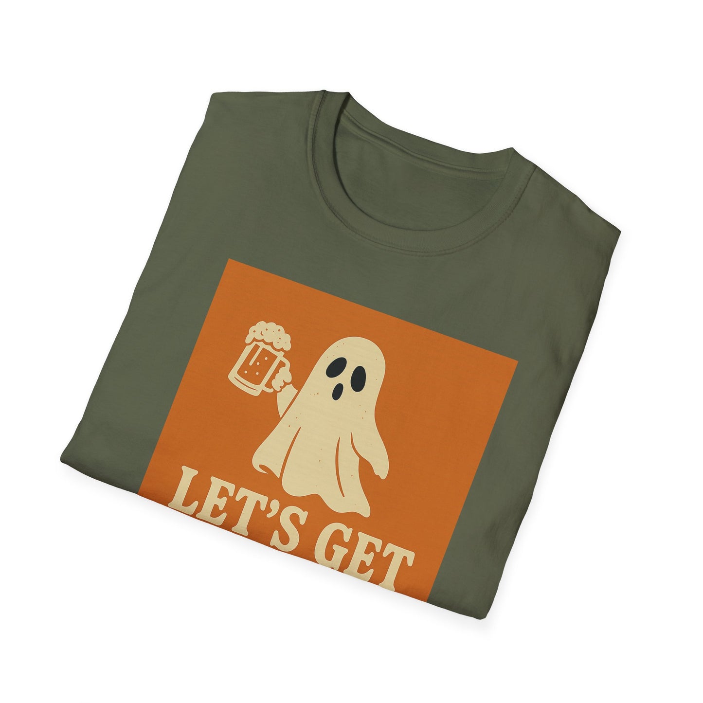 Halloween Ghost-Themed T-Shirt, Let's Get Sheet-Faced Shirt for Parties, Fun Gift for Halloween, Unisex Graphic Tee