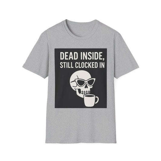 Funny Coffee Lover's T-Shirt, Unisex Graphic Tee, Dead Inside Design, Gift for Coffee Enthusiasts, Perfect for Work and Casual Wear