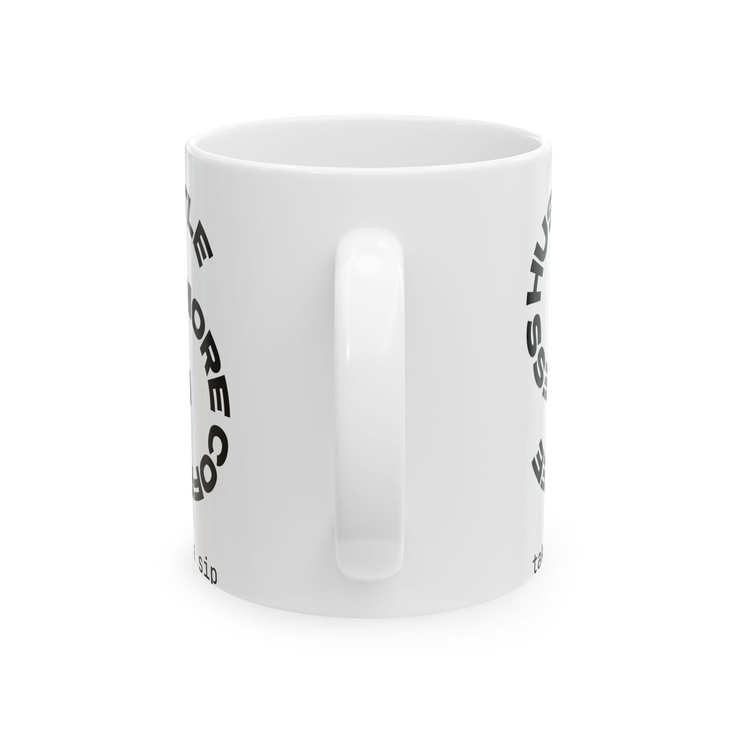 Motivational Coffee Mug | Hustle Less, Coffee More | Gift for Coffee Lovers, Office Decor, Inspirational Tea Cup, Daily Motivation