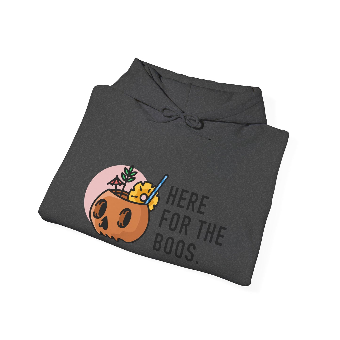 Halloween Themed Hooded Sweatshirt - Here for the Boos, Unisex Cozy Hoodie, Fall Fashion, Spooky Season Apparel, Perfect for Halloween [...]