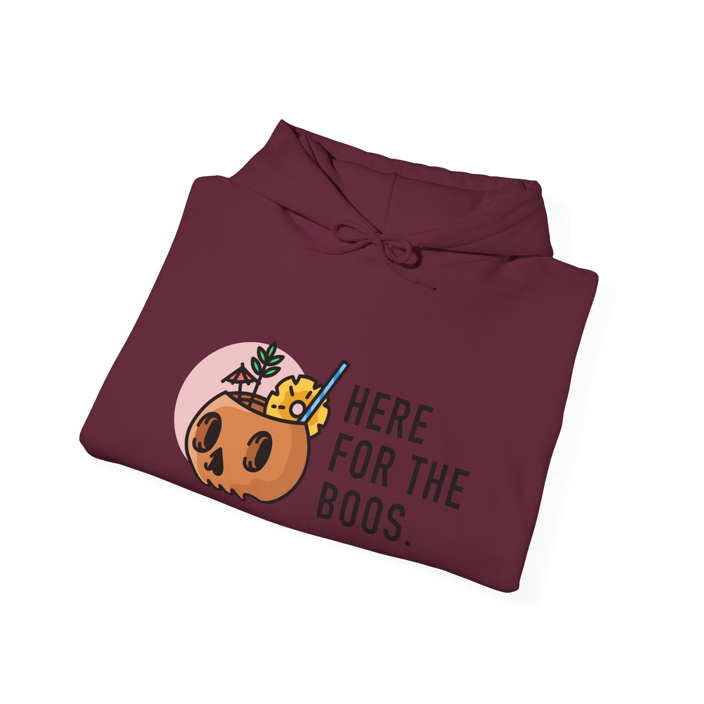 Halloween Themed Hooded Sweatshirt - Here for the Boos, Unisex Cozy Hoodie, Fall Fashion, Spooky Season Apparel, Perfect for Halloween [...]