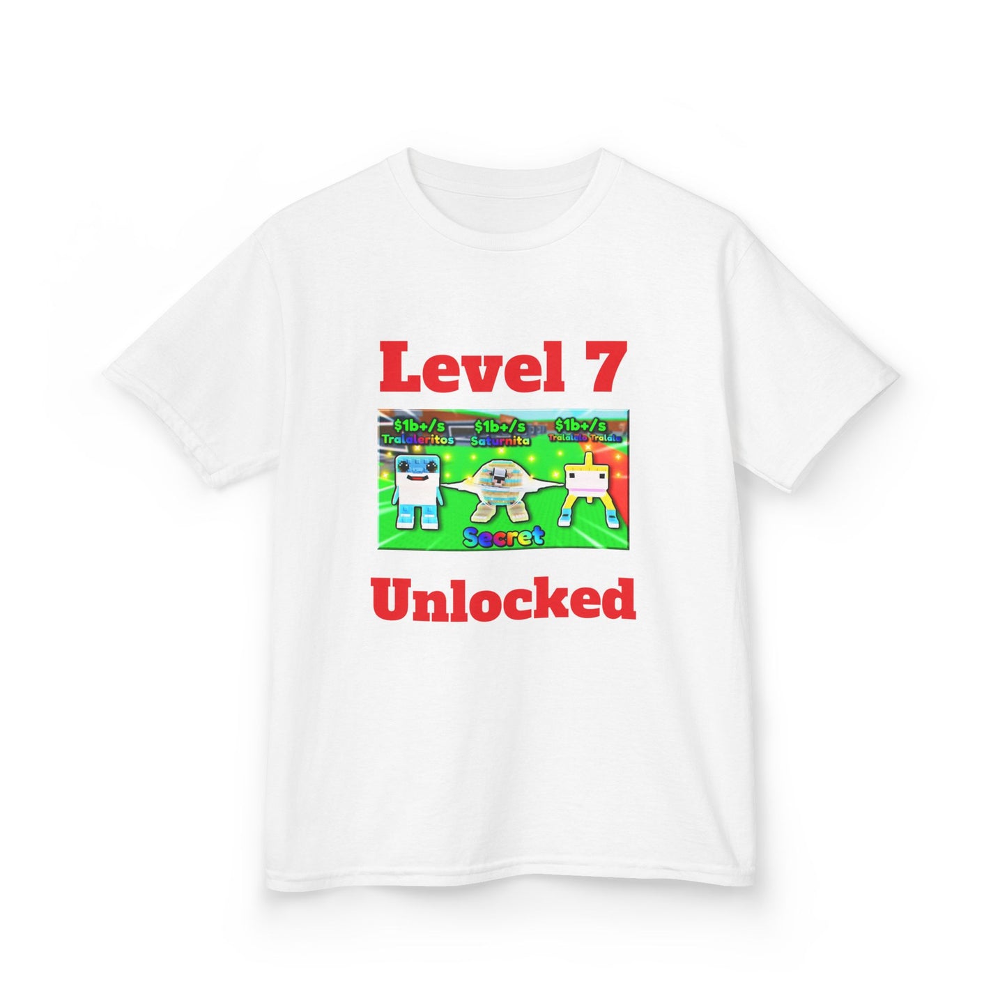 Kids Level 7 Unlocked Tee, Birthday Gift, Video Game Shirt, Fun Kids T-Shirt, Gaming Apparel, Kids Casual Wear
