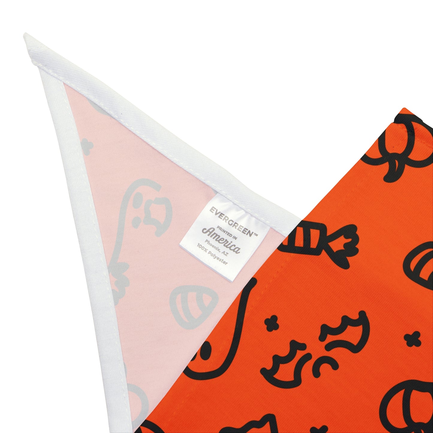 Halloween Pet Bandana - Ghost Print, Cute Pet Costume, Dog Accessories, Cat Bandana, Trick or Treat Petwear