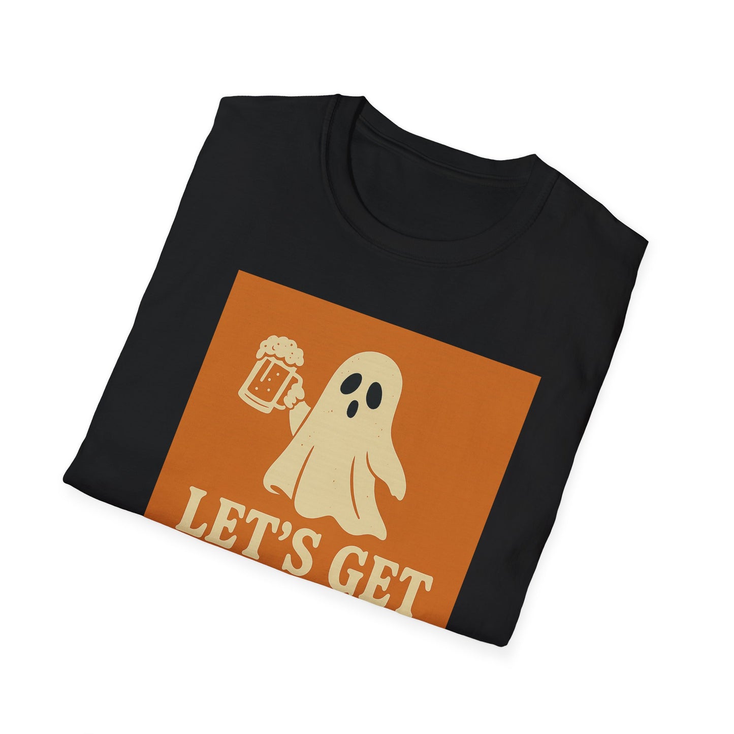 Halloween Ghost-Themed T-Shirt, Let's Get Sheet-Faced Shirt for Parties, Fun Gift for Halloween, Unisex Graphic Tee