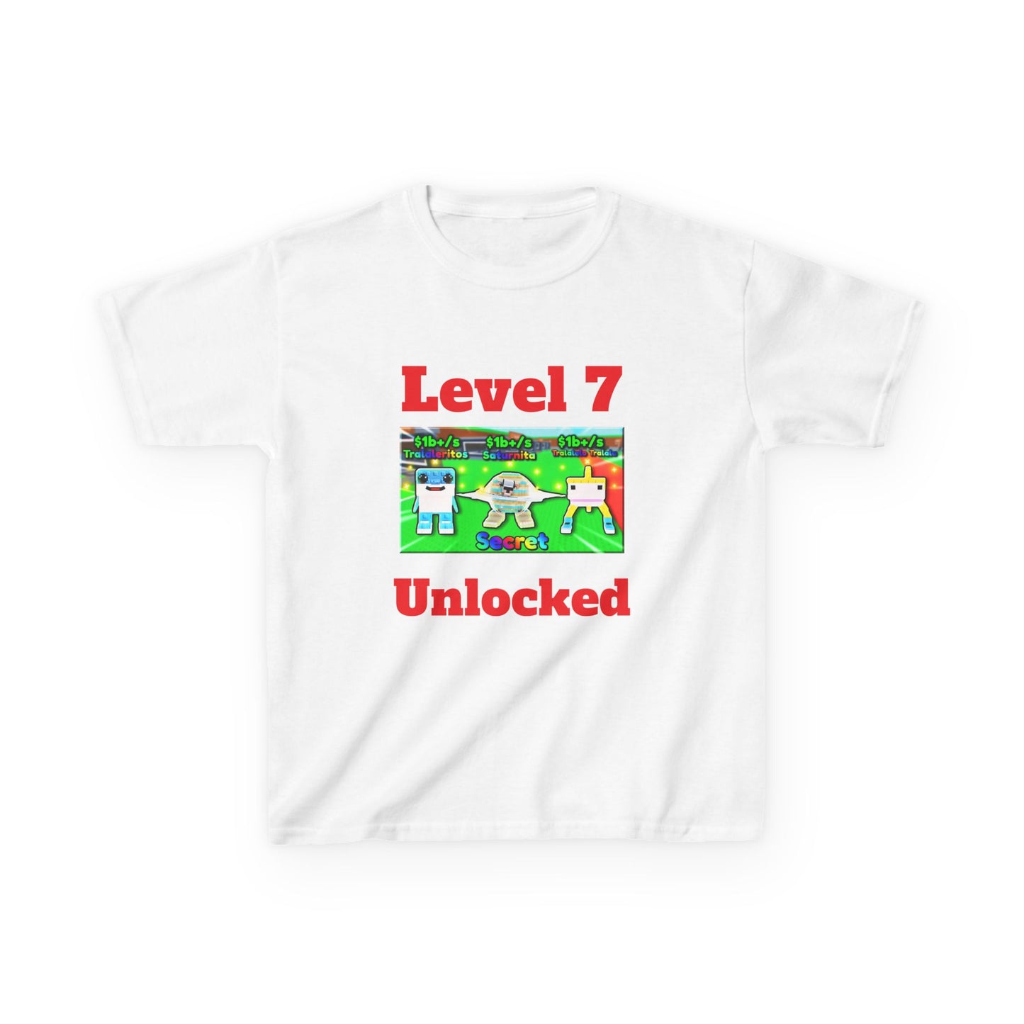 Kids Level 7 Unlocked Tee, Birthday Gift, Video Game Shirt, Fun Kids T-Shirt, Gaming Apparel, Kids Casual Wear