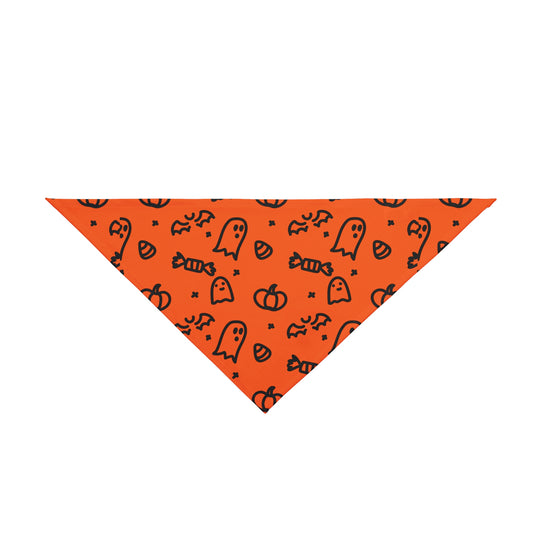 Halloween Pet Bandana - Ghost Print, Cute Pet Costume, Dog Accessories, Cat Bandana, Trick or Treat Petwear