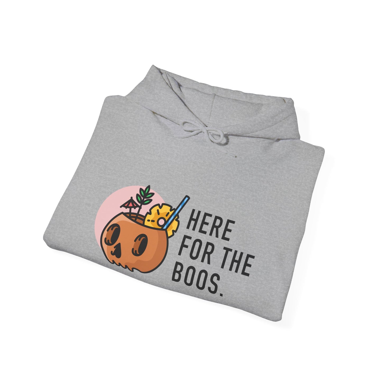 Halloween Themed Hooded Sweatshirt - Here for the Boos, Unisex Cozy Hoodie, Fall Fashion, Spooky Season Apparel, Perfect for Halloween [...]